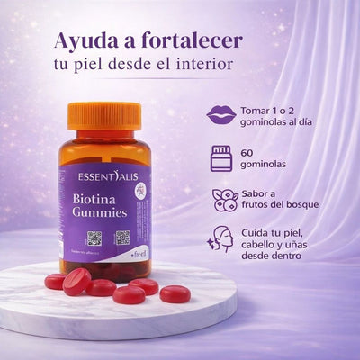 Biotina Gummies – Piel Sana y Luminosa -