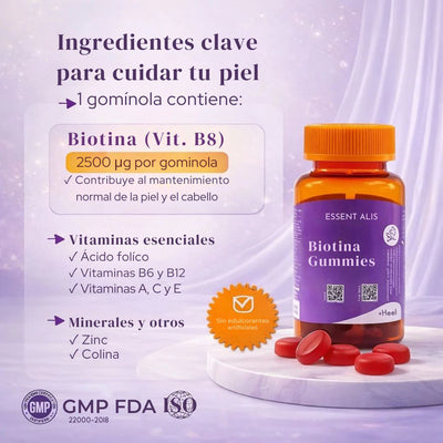 Biotina Gummies – Piel Sana y Luminosa -